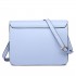 LT1665 - Miss Lulu Plain Leather Look School Work Satchel - Light Blue LT1665 - Miss Lulu Plain Leather Look School Work Satchel - Light Blue